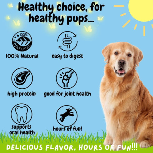 (10-12" 3 Count) BULLYSTICKS & MORE Beef Cheek Rolls for Dogs Extra Thick - - Beef Cheek Bones for Dogs - Dog Parents