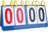 PVC Waterproof Scoreboard, 3-Digit 4-Digit Tabletop Score for Volleyball Basketball Table Tennis