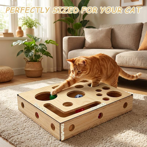Generic 2026 Trimmed, Trimming New Cat Scratch Puzzle Enrichment Box, Cat Nail File Box with Sandpaper Inside, Toy Gift