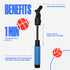 SPORTBIT Ball Pump with 5 Needles, Push & Pull Inflating System for All Exercise Balls, Volleyball, Basketball, Football