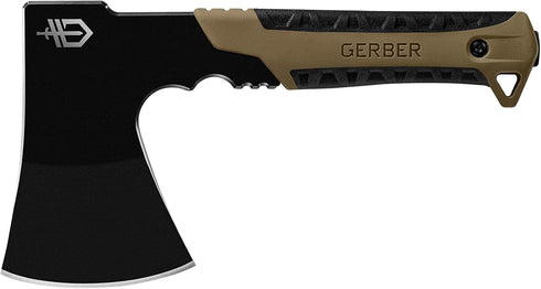 Gerber Gear Pack Hatchet - 3.5" Steel Blade Camping and Survival Hatchet with Mountable Nylon Sheath in Coyote Brown