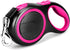 Segarty 26ft Retractable Dog Leash, Heavy Duty Nylon Tape for Medium Large Dogs Up to 110Lbs, Pink
