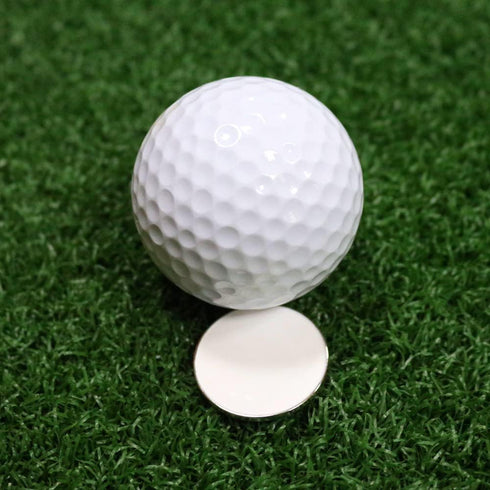 24mm, Pack 10 Blank Golf Ball Marker in Suit for Custom Printing, of (White)
