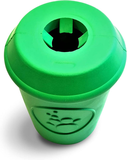 SodaPup Coffee Cup – Durable Dog Treat Dispenser & Chew Toy Made in USA from Non-Toxic Natural Rubber Material
