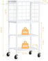 Weight Rack with Hooks for Home Gym, Yoga Mat Storage Organizer, Weight Storage Racks, Wheels for Dumbbell & Resistance
