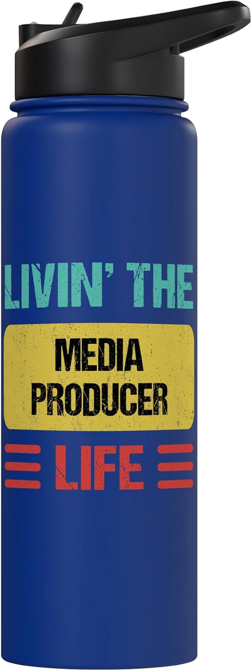 Media Producer Shirts & Gifts Media Producer Stainless Steel Insulated Water Bottle