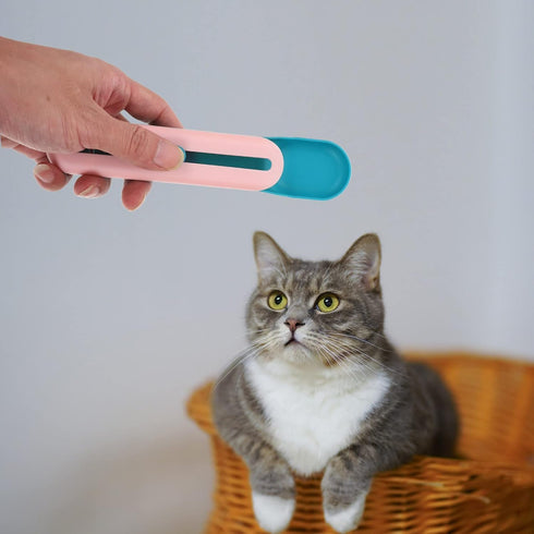 Ipetboom Dog Bowls - Pet Feeder Cat Strip Squeeze Spoon for Wet Cat Treats, Feeding Watering Supplies, Blue Dog Bowl