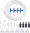 JIH 25 Feet 3/16 Inch ID Flexible Airline Tubing with Check Valves, Suction Cups, Air Stone, Connectors