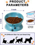Y YHY Elevated Cat Food Bowl, Ceramic Raised Bowl with Tilt Angle for Cat's Spine Protection, Anti Vomiting Dish (Lake