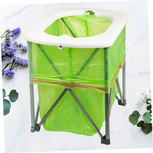 SOPOTUTU Outdoor Folding Toilet Portable Camping Potty Lightweight Sturdy Emergency Travel Seat for Hiking Car Rv Use