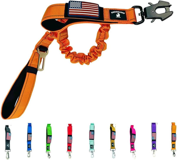 Heavy Duty Tactical Dog Leash, Bungee for Large Dogs, Reflective Dual Handles, Ideal for Training and Outdoor Adventures
