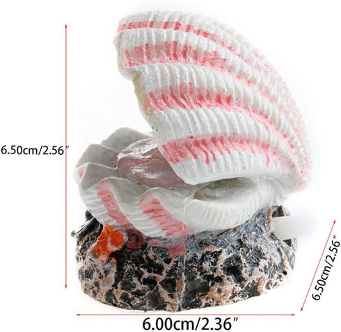 Leadigol 1PCS Pearl Shell Ornament,Tropical Clam Ornament Shell Pearl Decoration Aquarium Shell Decoration for Fish Tank