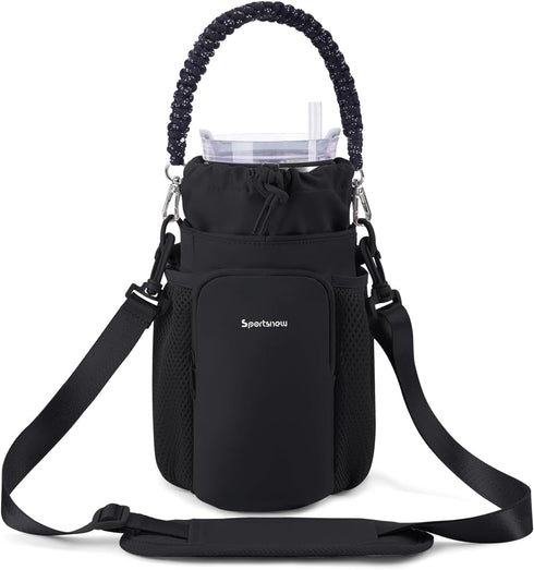 sportsnew Large Water Bottle Bag for 32/42/64oz Water Bottle,Water Bottle Holder Carrier with