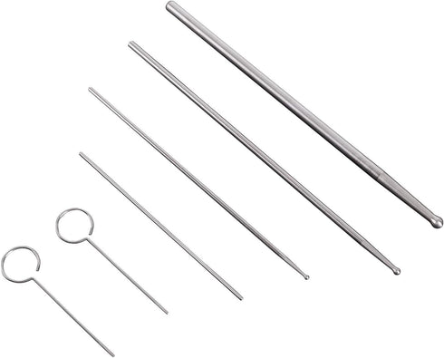 REPTI ZOO Snake Probe Kit, 6 Pieces Round Ball Tip Professional Reptiles Snake Sexing Probes Set