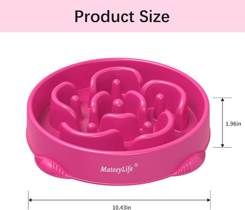 MateeyLife Large Slow Feeder Dog Bowls, Anti-Choking Puzzle Dog Food Bowls, Non-Slip Interactive Feeding Bowls for