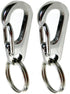 Stainless Steel Dog Tag Quick Clips for Medium and Large Dog Collars