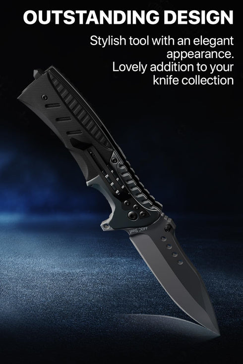 Pocket Knife Spring Assisted Folding Knives, Military EDC Tactical Jack Knives for Camping, Hiking, Survival