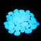 Glow in The Dark Pebbles, Decorative Glow Stones for Fish Tank, Aquarium Gravel, Big Size 3-4cm, 400g/14.1oz (Sky Blue)