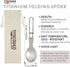 GADIEMKENSD Ultralight Outdoor Titanium Folding Spoon, Healthy Camping Scoop, 18g