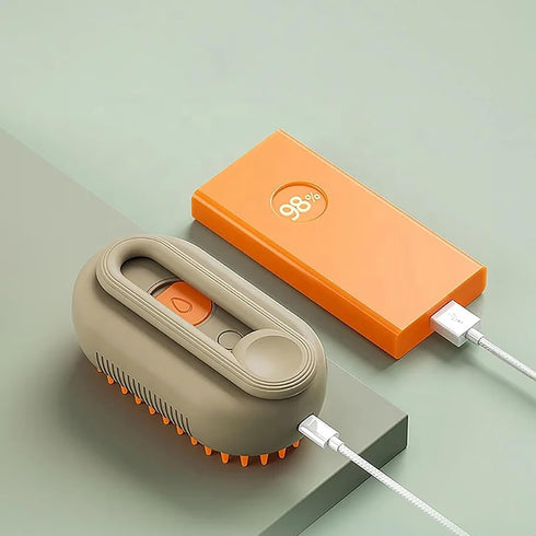 3 In 1 Steamy Cat Brush: Self Cleaning Steam Grooming Brush for Cat and Dog, Massage & Hair Removal Comb