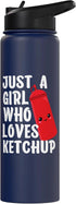 Ketchup Costume Kids I Wonder If Ketchup Loves Me Just A Girl Who Loves Ketchup Shirts I Love Ketchup Stainless Steel
