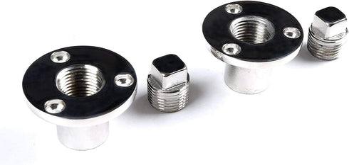 Mxeol Marine Stainless Steel Boat Garboard Drain Plug Kit with Screws