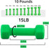 Portzon Weights Dumbbells - 10 Color Options, Set of 2 Neoprene Dumbbells, 1-15 LB, Anti-Slip, Hex Shape