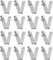 HARFINGTON 16pcs Single Button Kayak Paddle Snap Spring Clip, 7x8.5x36mm, 65Mn Spring Steel V-Shaped Clips for Camping