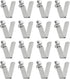 HARFINGTON 16pcs Single Button Kayak Paddle Snap Spring Clip, 7x8.5x36mm, 65Mn Spring Steel V-Shaped Clips for Camping