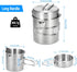 Lixada Camping Cooking Kettle 1L - Stainless Steel Pot with Foldable Handle for Hiking Backpacking Picnic