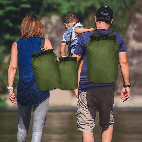 Pimoys 5 Pack Waterproof Dry Sacks, Lightweight Outdoor Dry Bags 20L/12L/10L/6L/3.5L for Kayaking, Camping, Rafting