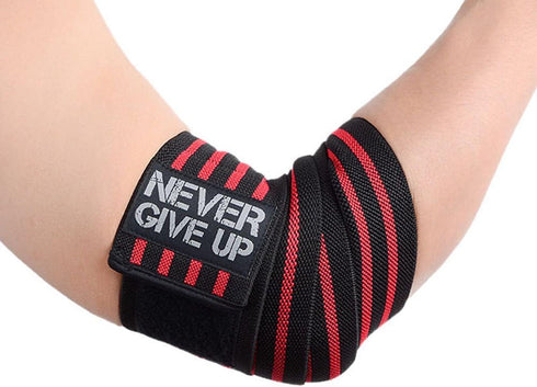 Professional Elbow Wrist Wraps 40" - Elastic Elbow Support for Weightlifting Workout Bodybuilding Gym Fitness
