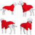 Lovelonglong Red Basic Hoodie Sweatshirt for Dogs, 100% Cotton, Fits Small Medium Dachshund Large Dog, XXL