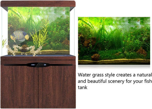 Zerodis PVC Aquarium Background Poster,Water Grass PVC Adhesive Static Aquarium Wallpaper Background(91 * 41cm)