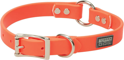 Terrain D.O.G. Brahma Webb Hunting Dog Collar, Blaze Orange, 3/4" x 15"