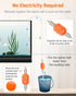 Pawfly 10 Gallon Aquarium Vacuum Gravel Cleaner, Manual Water Changer Siphon with Long Hose and Cleaning Brush Pad.