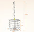 Hypeety Parrot Foraging Feeder, Stainless Steel, 4.09 x 4.09 x 3.85 in, Bird-safe, Dishwasher Safe, Filled with Nuts,