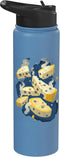 Whimsical Cartoon Cheese Design For Enthusiasts Floating Swiss Cheese Illustration For Food Lovers Stainless Steel Insulated Water Bottle
