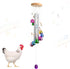 lasuroa Colorful Chicken Wind Chime Toy, Chicken Enrichment Coop Accessories Supplies Toys for