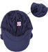 Winter Ear Warmer Billed Visor Beanie with Ear Flaps, Knitted Brimmed Trapper Hat