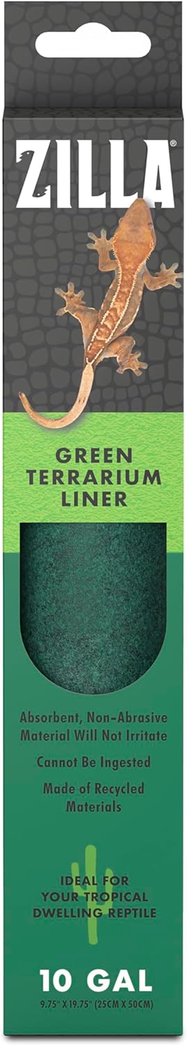 Zilla Reptile Terrarium Bedding Substrate, Green, 10G, 9.75" x 19.75"