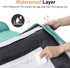 Large Orthopedic Dog Bed, Washable with Bolster, Egg Crate Foam Couch Sofa Waterproof, Removable Cover for Medium Large