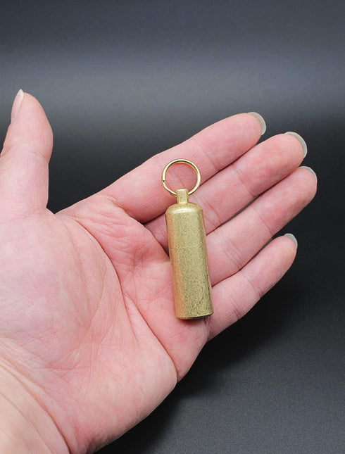 PPFISH Mini Brass Lighter, EDC Peanut Keychain Lighter, Waterproof Fire Starter for Survival