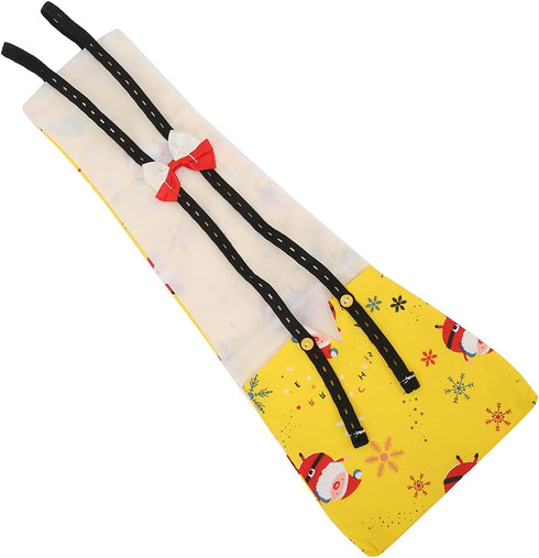 Pssopp Pet Chicken Diapers, Washable Poultry Cloth for Goose Duck Hen Chicken, Yellow Christmas S