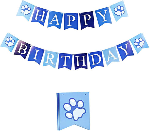 Dog Bandana Hat Scarf Set, Happy Birthday Banner with Cute Bow Tie Collar for Boy Girl Puppy, Classic Plaid Design