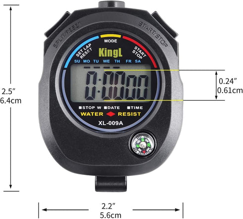 KingL Digital Stopwatch Timer, Interval Timer with Large Display