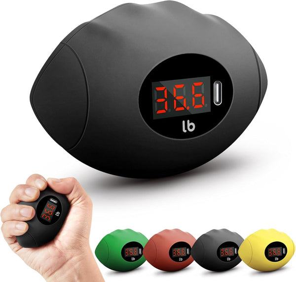 Hand Grip Strengthener, Rechargeable Digital Trainer up to 220.4 Lbs (100kg) for Strength Training and Exercising
