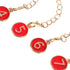 10pcs Backpack Beavorty Red Metal Number Charms Chain with Lobster Claw Clasp, Delicate Hanging Pendant for Handheld