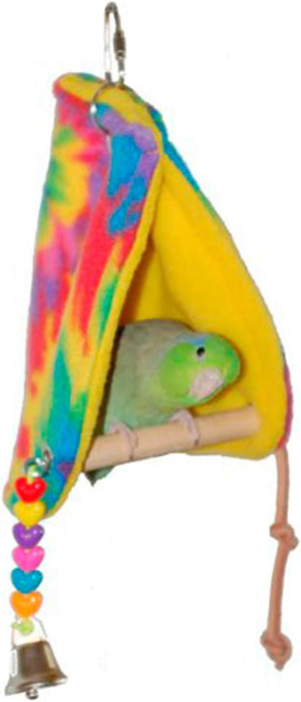 Super Bird Creations SB473 Peekaboo Perch Tent, 10”x4”x4.5”, Ideal Bird Cage Accessories for Small Birds