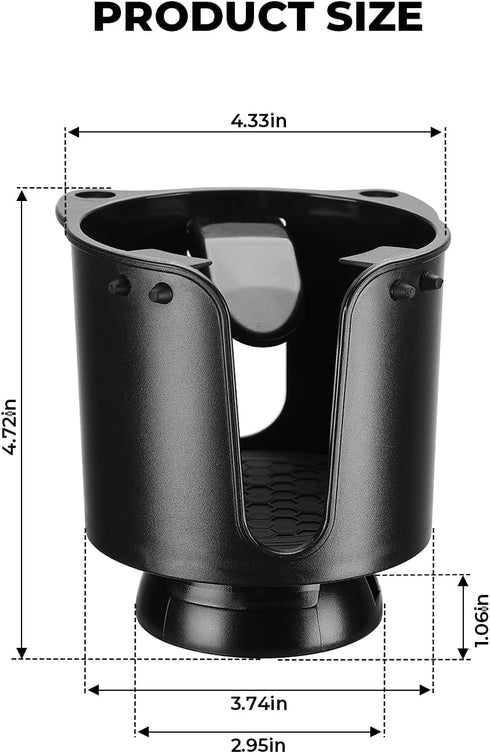 KEMIMOTO Kayak Cup Holder with Track Mount Install, Anti-Slip Clips, Compatible with Yeti or Other 12-32 oz Bottles